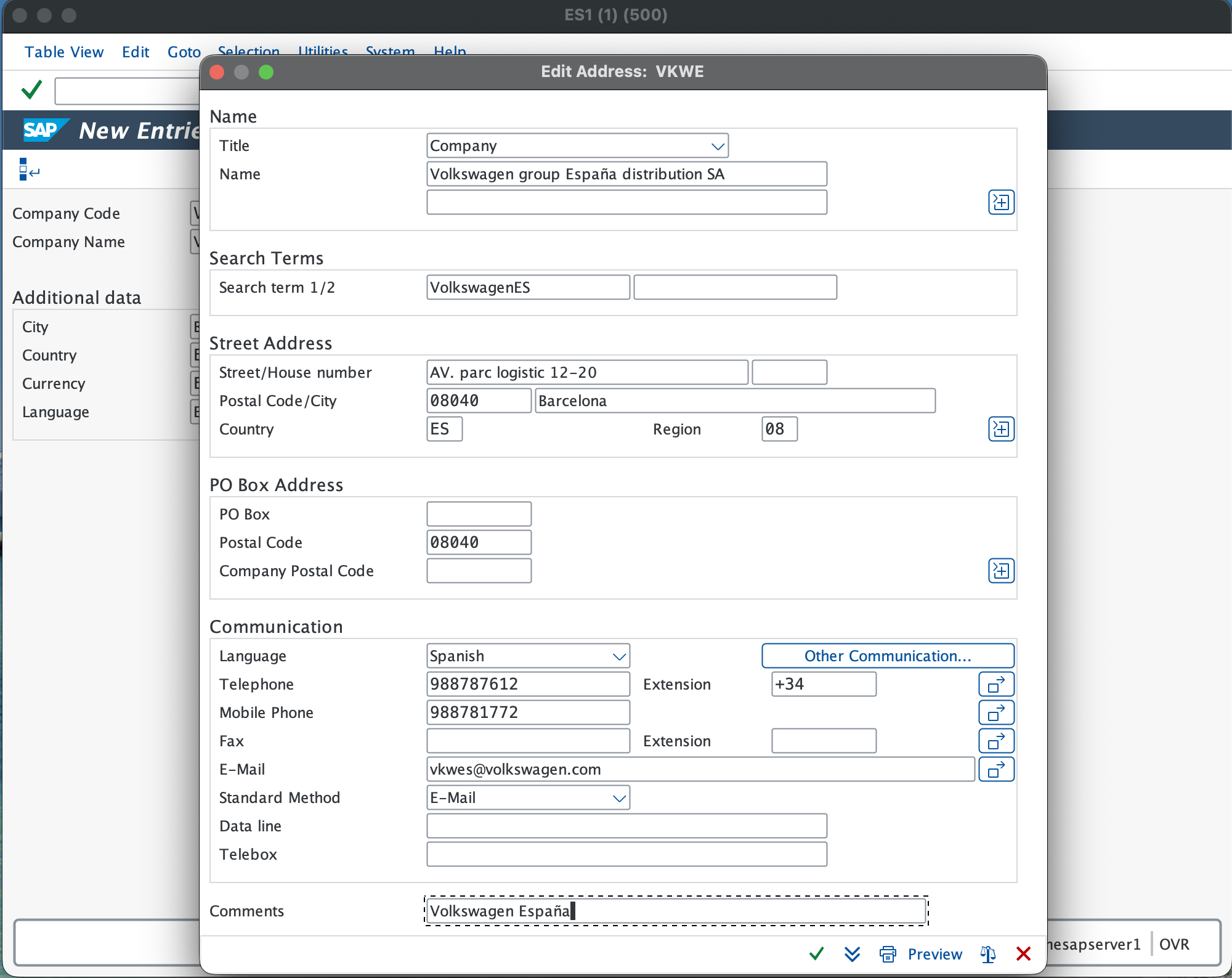 SAP company code creation