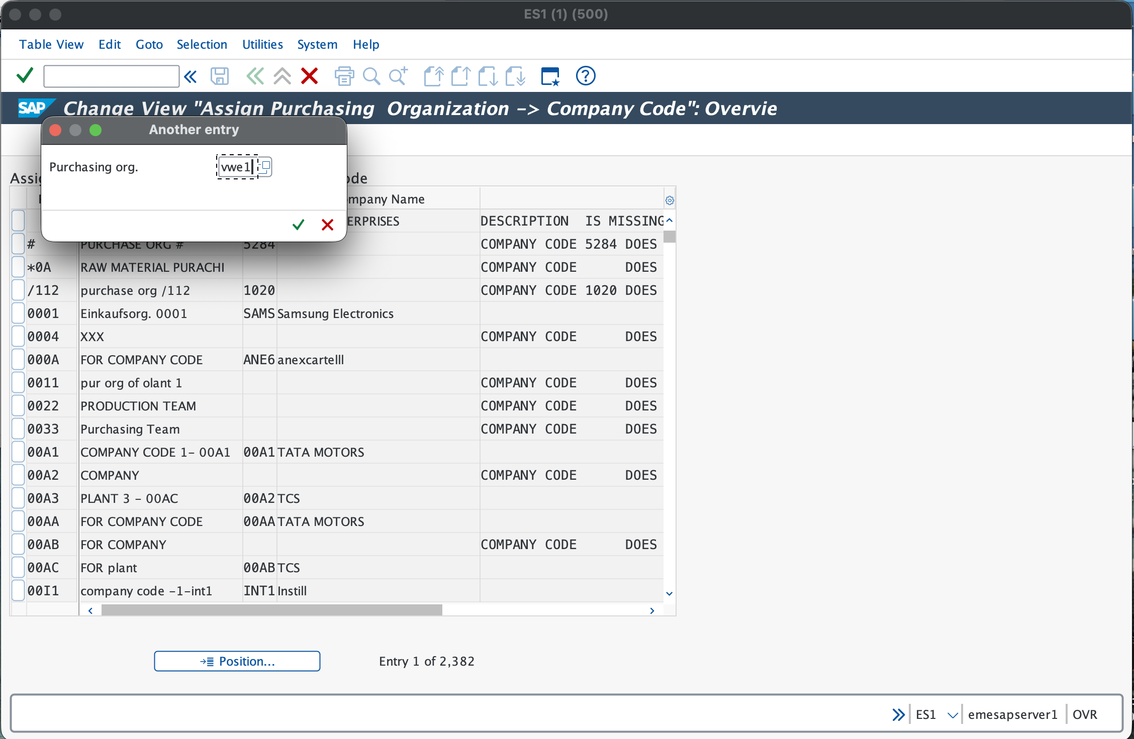 assigning purchasing org to company code in SAP