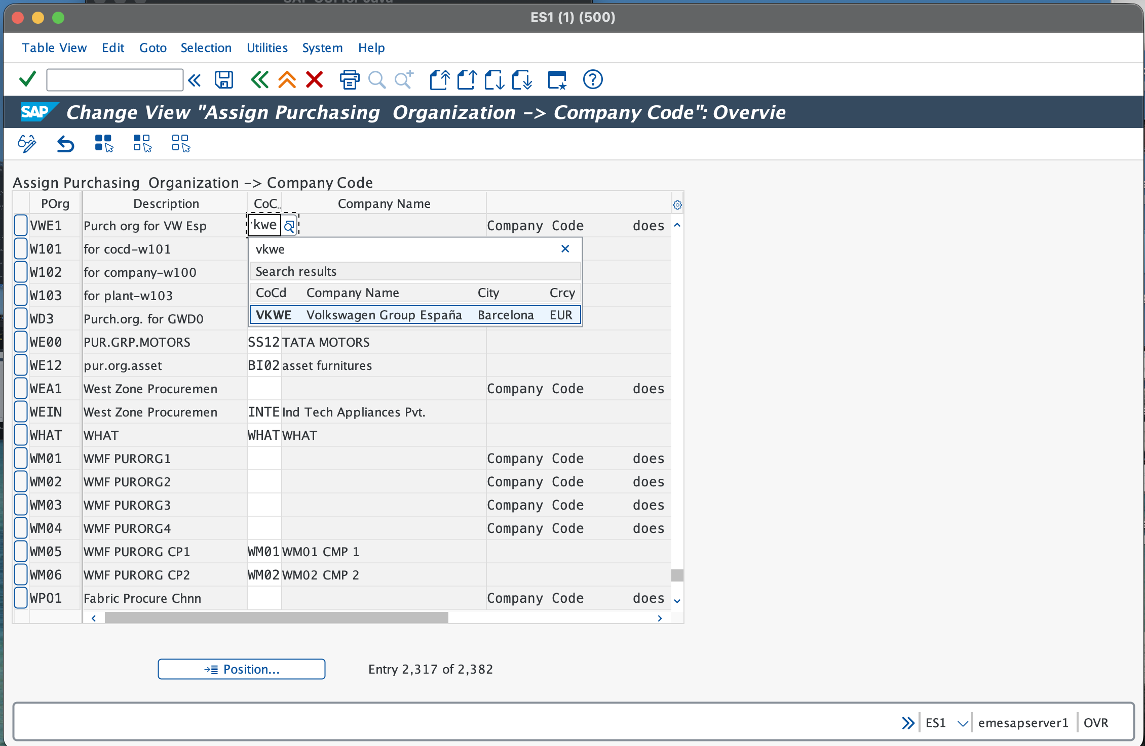 assigning purchasing org to company code in SAP