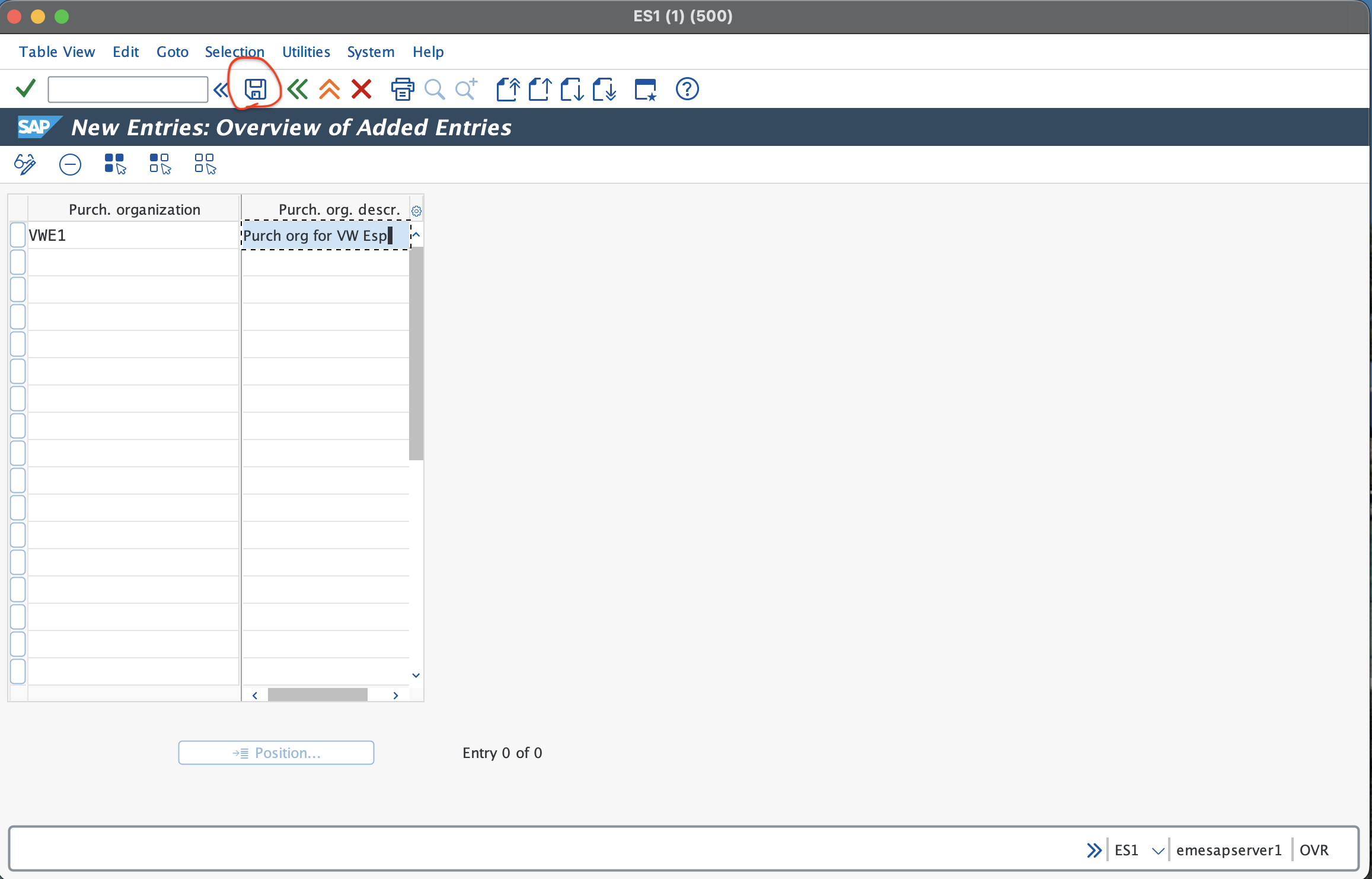 Creating purchasing org in SAP
